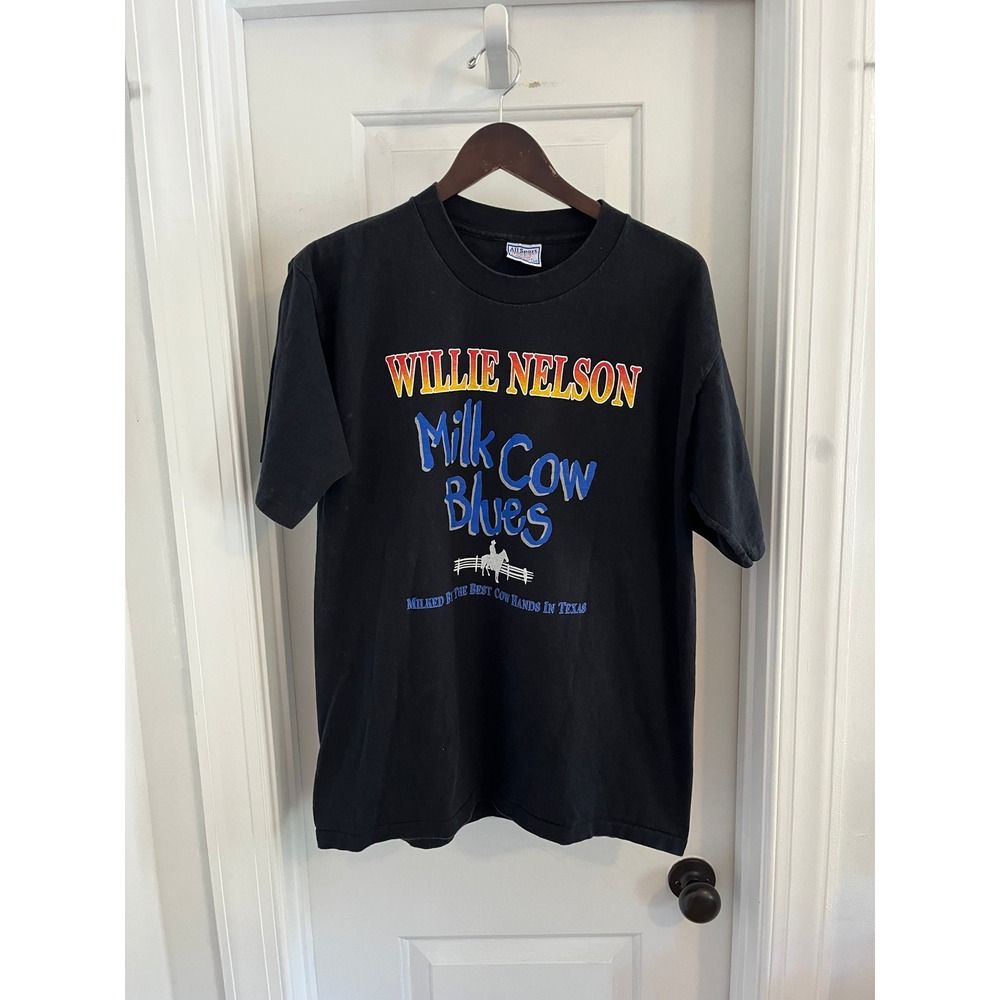 Vintage Willie‎ Nelson Milk Cow Blues T